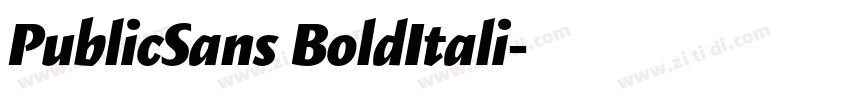 PublicSans BoldItali字体转换